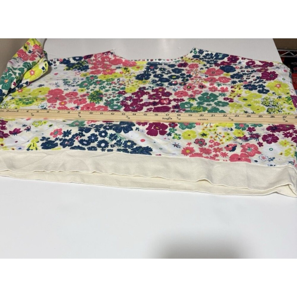 Champion Women’s Cropped Sweatshirt XL Multicolor Floral Embroidered Logo - Picture 8 of 11